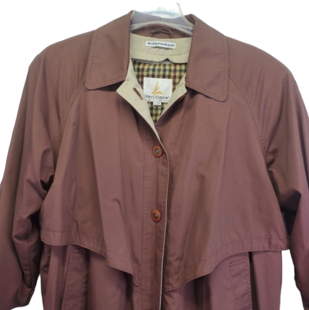 Misty Harbor Original Wear In Good Health Women's Trench Coat Size 20 1/2 WP
